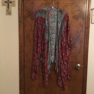 Woman’s Suzanne Betro Weekend 4X Boho Shawl, Multicolored, Plus Sized